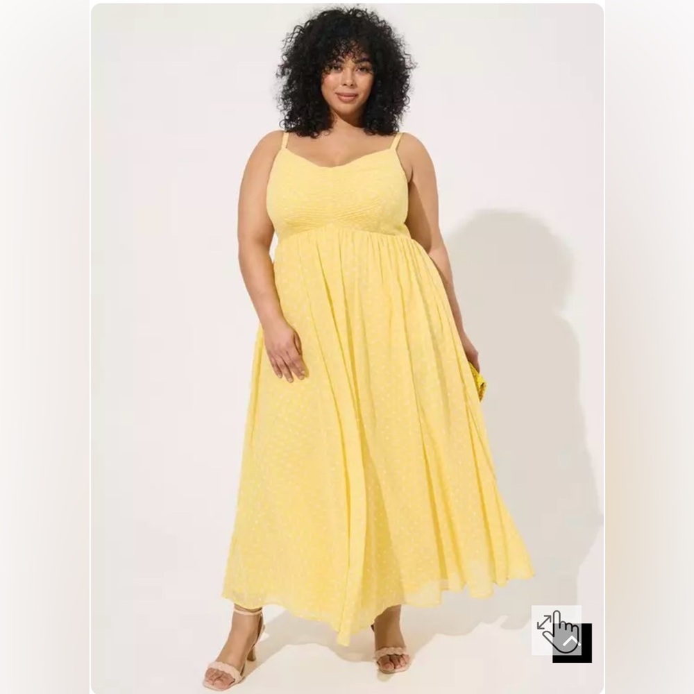 Torrid pleated Maxi chiffon SunDress size 2